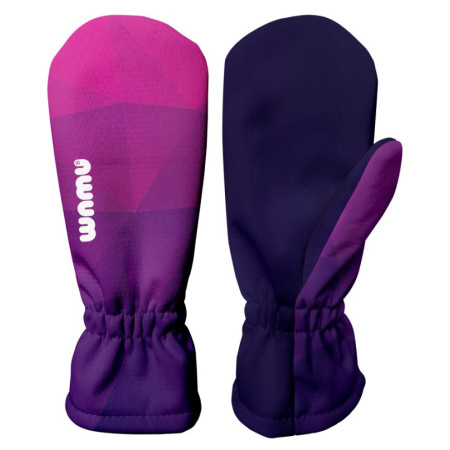 Dječje softshell rukavice WAMU Mozaika purple