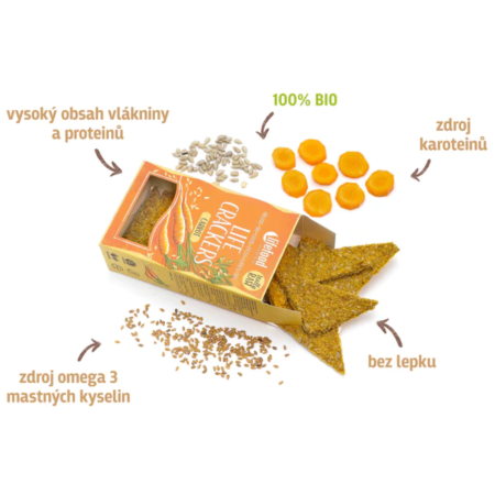 Proteinske pločice Lifefood LIFE CRACKERS Mrkvánky RAW BIO 80 g