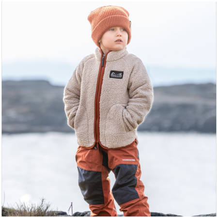 Dječja dukserica Didriksons Gibbs Kids Fullzip 2 Beach Beige/Rust
