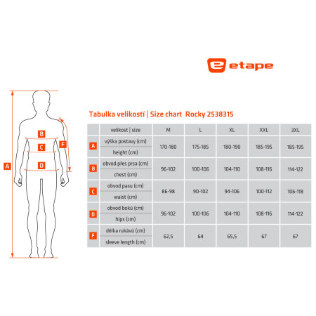 Muška biciklističa majica Etape Rocky