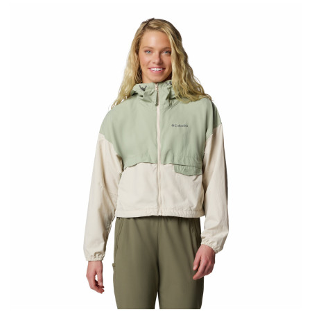 Ženska jakna Columbia Spire Valley™ Cropped Windbreaker zelena Safari, Dark Stone