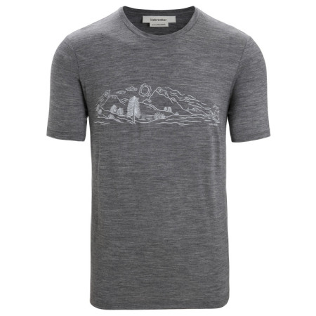 Muške funkcionalne majice Icebreaker Tech Lite II SS Tee Nature Sprint siva