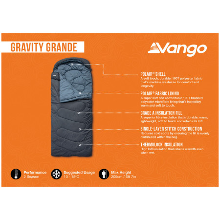 Vreća za spavanje Vango Gravity Grande