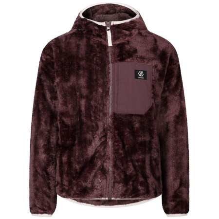 Dječja dukserica Dare 2b Powder Fleece Hucklbr/PkHz Tamno crvena Hucklbr/PkHz