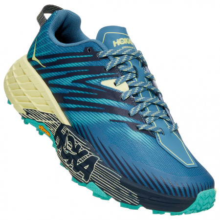 Ženske tenisice za trčanje Hoka One One Speedgoat 4 Wide plava/žuta ProvincialBlue/LuminaryGreen