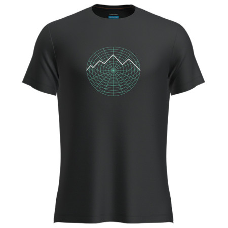 Muške funkcionalne majice Icebreaker Men Merino 125 Cool-Lite™ Sphere III SS Tee Vision Grid crna Black