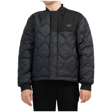 Dječja softshell jakna 4F Jacket M324 Deep Black crna Deep Black