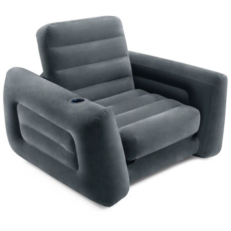 Stolica na napuhavanje Intex Pull-out Chair tamno siva grey