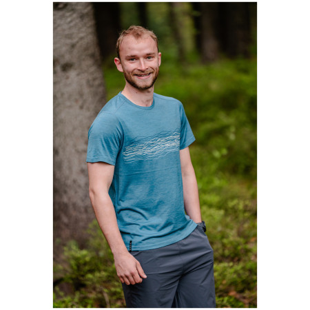 Muška majica MOOA Merino Lyolite Waves 150 Short