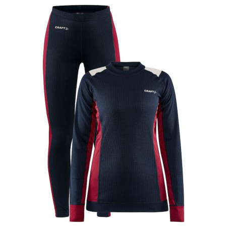 Ženski set Craft Core Dry Baselayer plava / crvena BlazeMachine