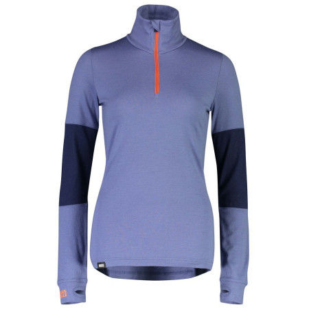 Ženska majica Mons Royale Cornice Half Zip plava/crna BlueVelvet