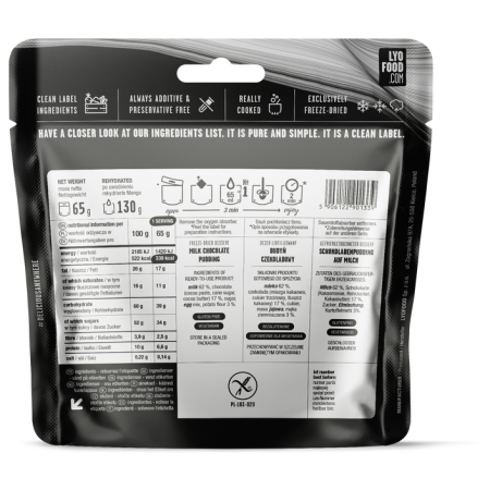 Dehidrirana hrana Lyo food Čokoladni puding