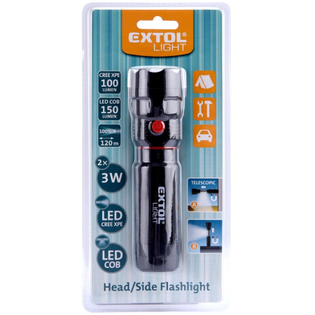 Svjetiljka Extol 100lm, CREE + 150lm, COB