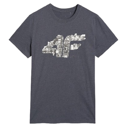 Muška majica 4F Tshirt M3132 siva MIDDLE GREY MELANGE