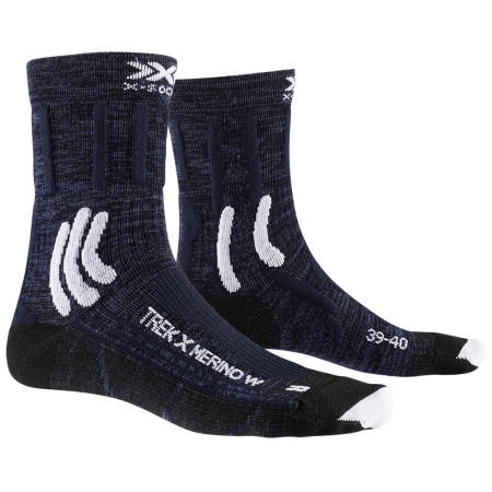 Ženske čarape X-Socks Trek X Merino tamno plava MIDNIGHT BLUE/ARCTIC WHITE