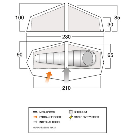 Ultralagani šator za 1 osobu Force Ten Helium UL 1 Air