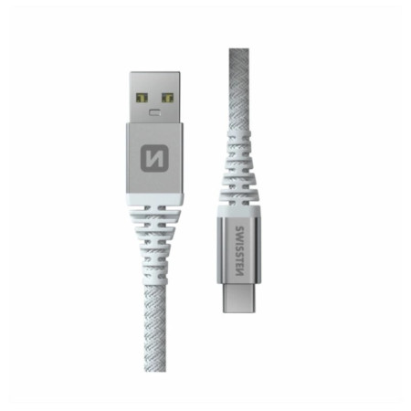 Kabel Swissten Kevlar USB / USB-C 1,5 m bijela white