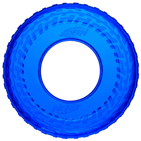 Igračka za psa Nerf Dog Translucent TPR Tire Flyer 25 cm plava modrá