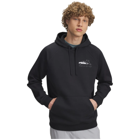 Muška dukserica Under Armour Rival Fleece HBR Logo HD crna Black