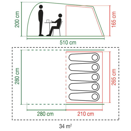 Obiteljski šator Coleman Waterfall 5