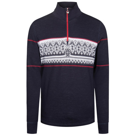 Muški džemper Dale of Norway Moritz Masc Basic Sweater plava/bijela Navy White Raspberry