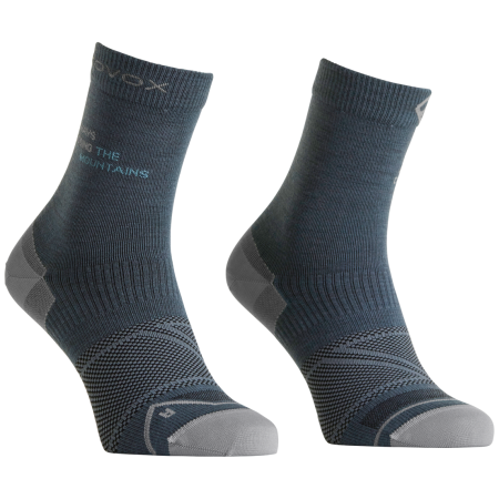 Ženske merino čarape Ortovox Alpine Light Comp Mid Socks W siva/plava Dark Arctic Grey
