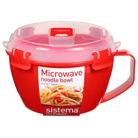 Zdjela za tjesteninu Sistema Noodle Bowl Microwave crvena red