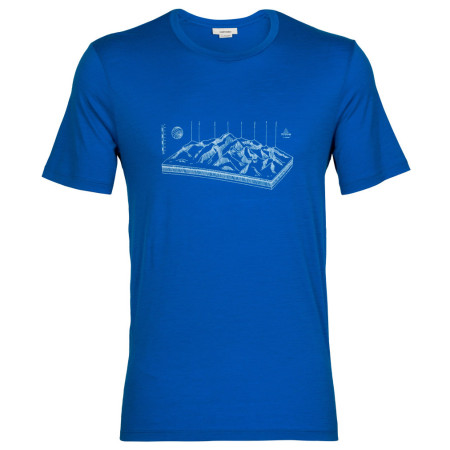 Muška majica Icebreaker Tech Lite II SS Tee Alps 3D plava