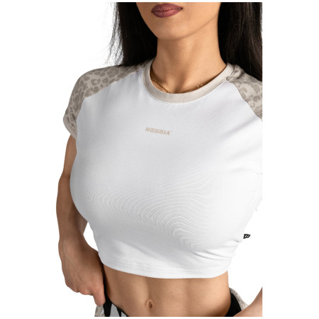 Ženska majica Nebbia Crop Top Leopard '97 Primal