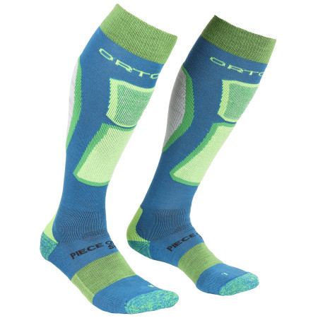 Muške čarape Ortovox Ski Rock'n'wool Socks plava/zelena BlueSea