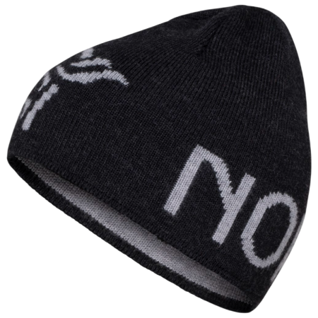 Kapa Norrona 29 mid merinoUll logo Beanie crna Caviar Melange