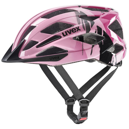 Dječja biciklistička kaciga Uvex Air Wing 2 crna/ružičasta strawberry-black