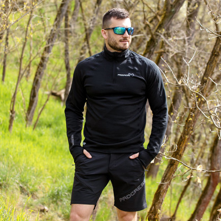 Muške funkcionalne majice dugih rukava Progress Torez Zip Merino
