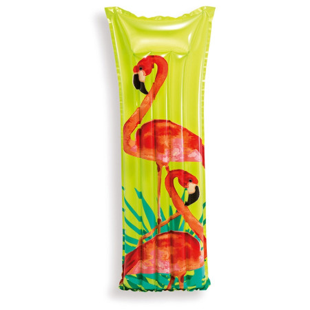 Ležaljka na napuhavanje Intex Fashion Mats 59720EU zelena/crvena Flamingo