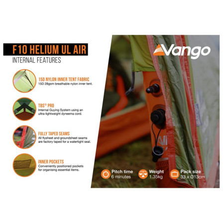 Ultralagani šator za 1 osobu Force Ten Helium UL 1 Air