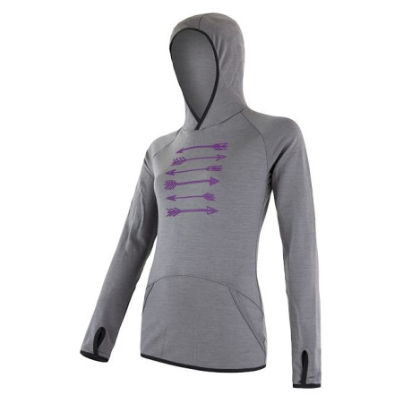 Ženska dukserica Sensor Merino Upper Arrows siva