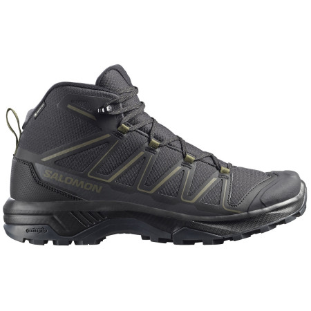 Muške trekking cipele Salomon Exraise Mid Gtx crna/zelena Black / Black / Olive Night