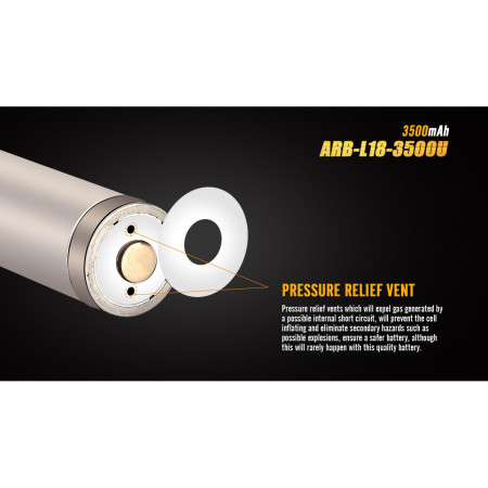 Baterija na punjenje Fenix 18650 3500 mAh USB Li-ion