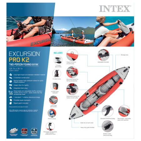 Kajak na napuhavanje Intex Excursion PRO Kayak 68309NP