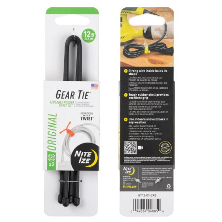 Vezna žica Nite Ize Gear Tie 12" crna Černá