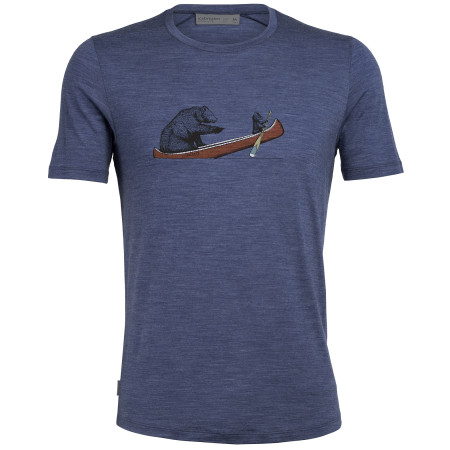 Muška majica Icebreaker Sphere SS Crw Canoe Companions plava EstateBlueHthr