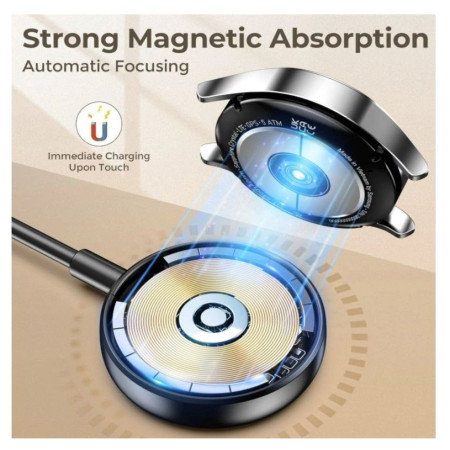 Kabeli za punjenje i sinhronizaciju Swissten Wireless magnetic charging cable 2in1 for Samsung Watch + USB-C 1,2 m