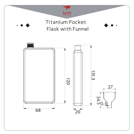 Čutura Keith Titanium Titanium Jug 120 ml