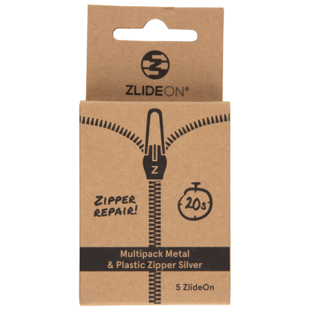 Gadget za putovanja ZlideOn Multipack Metal & Plastic Zipper srebrena