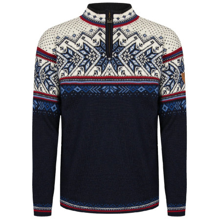 Muški džemper Dale of Norway Vail Masc Sweater tamno plava Midnightnavy Redrose Offwhite