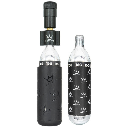 Pumpica Peaty´s Holeshot Co2 Pumpa + Bombičky 2 Ks - Road & Gravel crna black