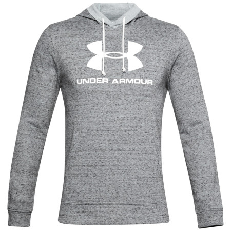 Muška dukserica Under Armour Sportstyle Terry Logo Hoodie siva EnamelBlueFullHeather//White