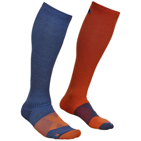 Čarape Ortovox Tour Compression Socks plava / crvena NightBlue