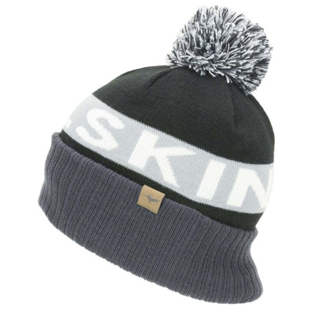 Kapa SealSkinz Foulden crna/bijela Black/Grey/White/