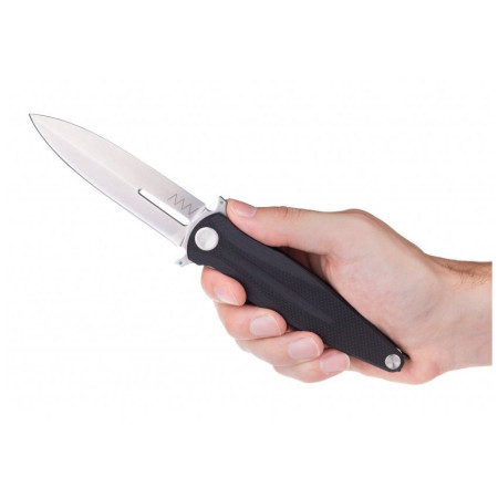 Nož Acta non verba Z400 Stonewash/Plain Edge, G10 crna Black